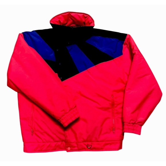 Vintage Gerry Ski Jacket Men's Medium Neon Retro Parka Coat‎ 80s Made in the USA - Picture 3 of 15